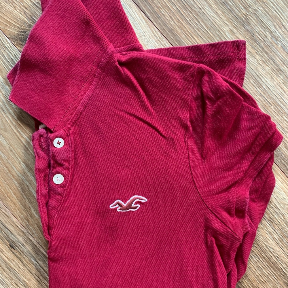 Hollister So Cal Stretch Burgundy Women’s Polo Shirt